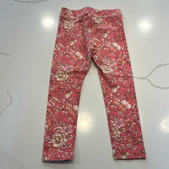J crew crewcuts girls everyday leggings full length floral tea rose pink 3T 🩷🌹 - Picture 3 of 3